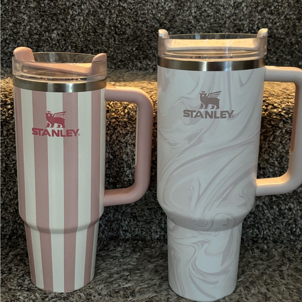 Stanley Striped and Swirl Pink Travel Mugs